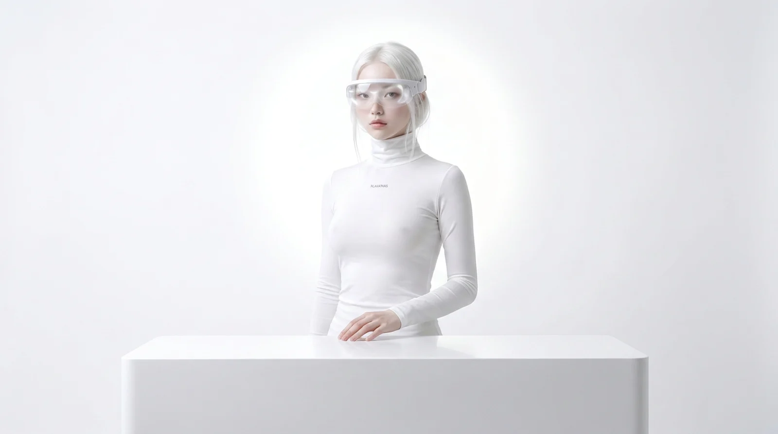 The Flavatars mascot beside a white studio console — what an AI studio gives you: a reusable system