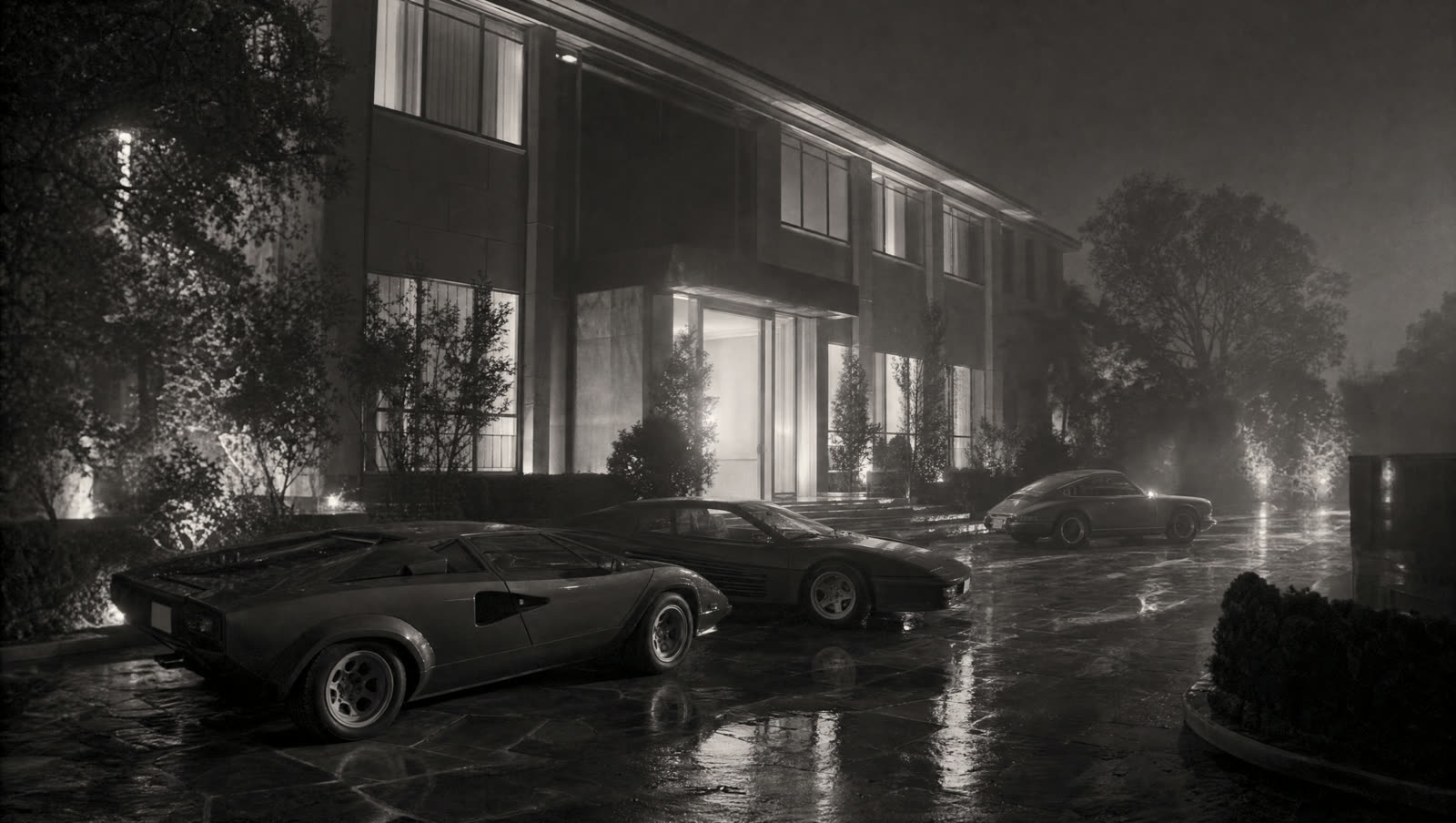 Mansion exterior plate — where the opening shot begins