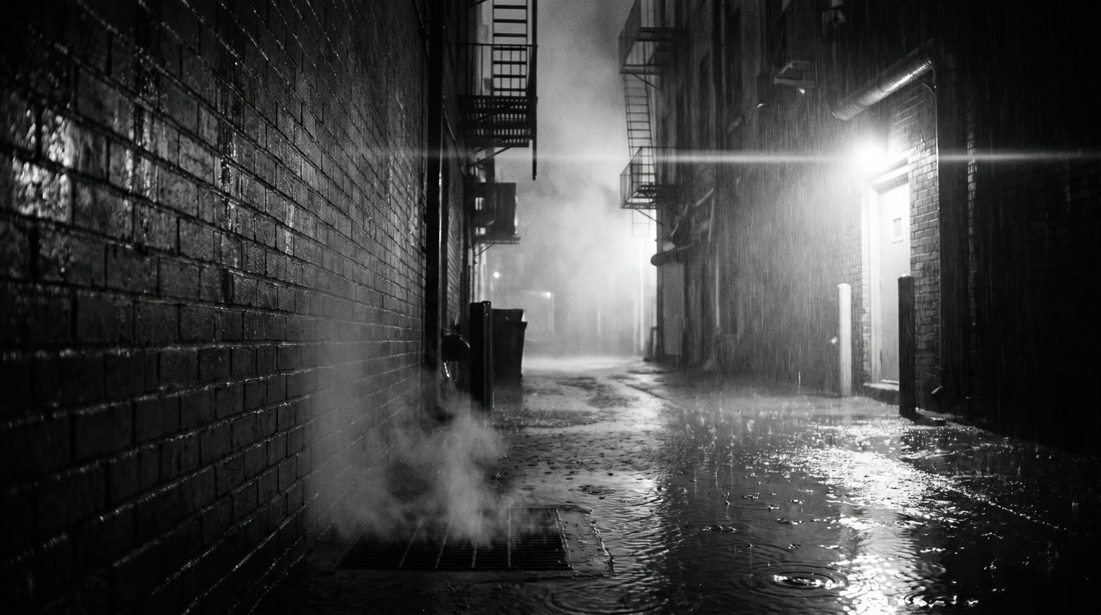 Rain-alley plate — the lowest point of the night
